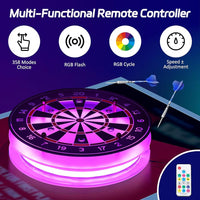 LED Dartständer Acryl Multicolor mit Fernbedienung Darten Dekoration