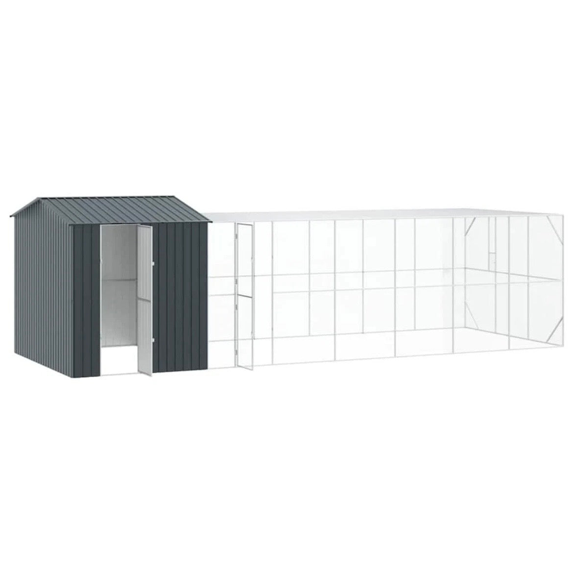 XXL Voliere Vogelkäfig Vogelvoliere Stahl Vogelhaus 845x304x247cm