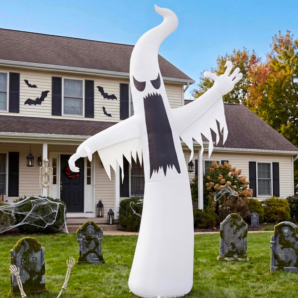 LED Halloween Geist 3,6m Aufblasbar Gartendeko Deko Halloween