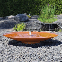 Design Springbrunnen Edelrost
Wasserschale Ø 120cm LED Brunnen