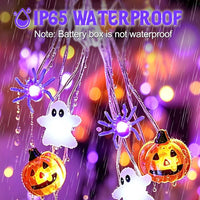 Halloween Lichterkette Batteriebetrieben Geistkette Deko