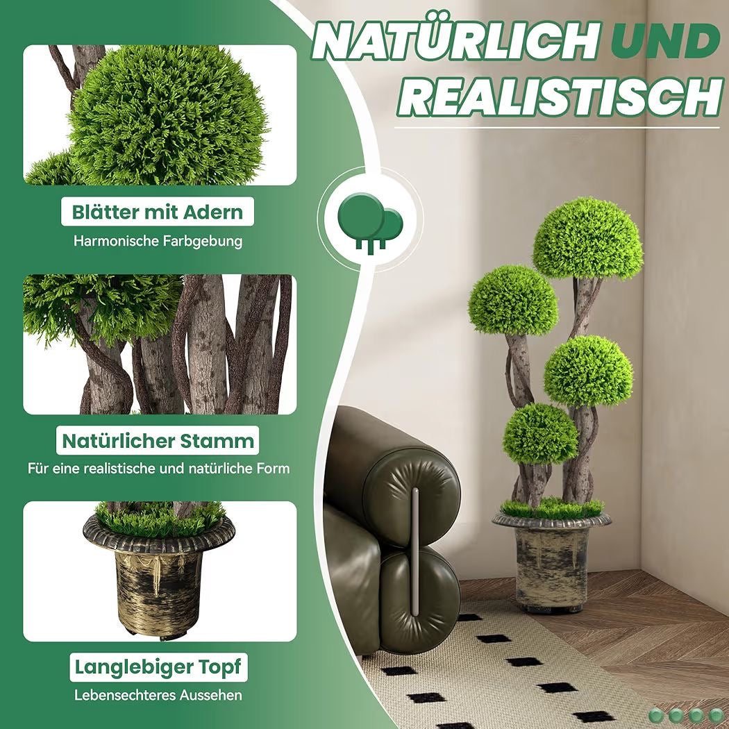 Künstlicher Pilzbaum Kunstpflanze 90cm Pflanze Dekoration Kunst