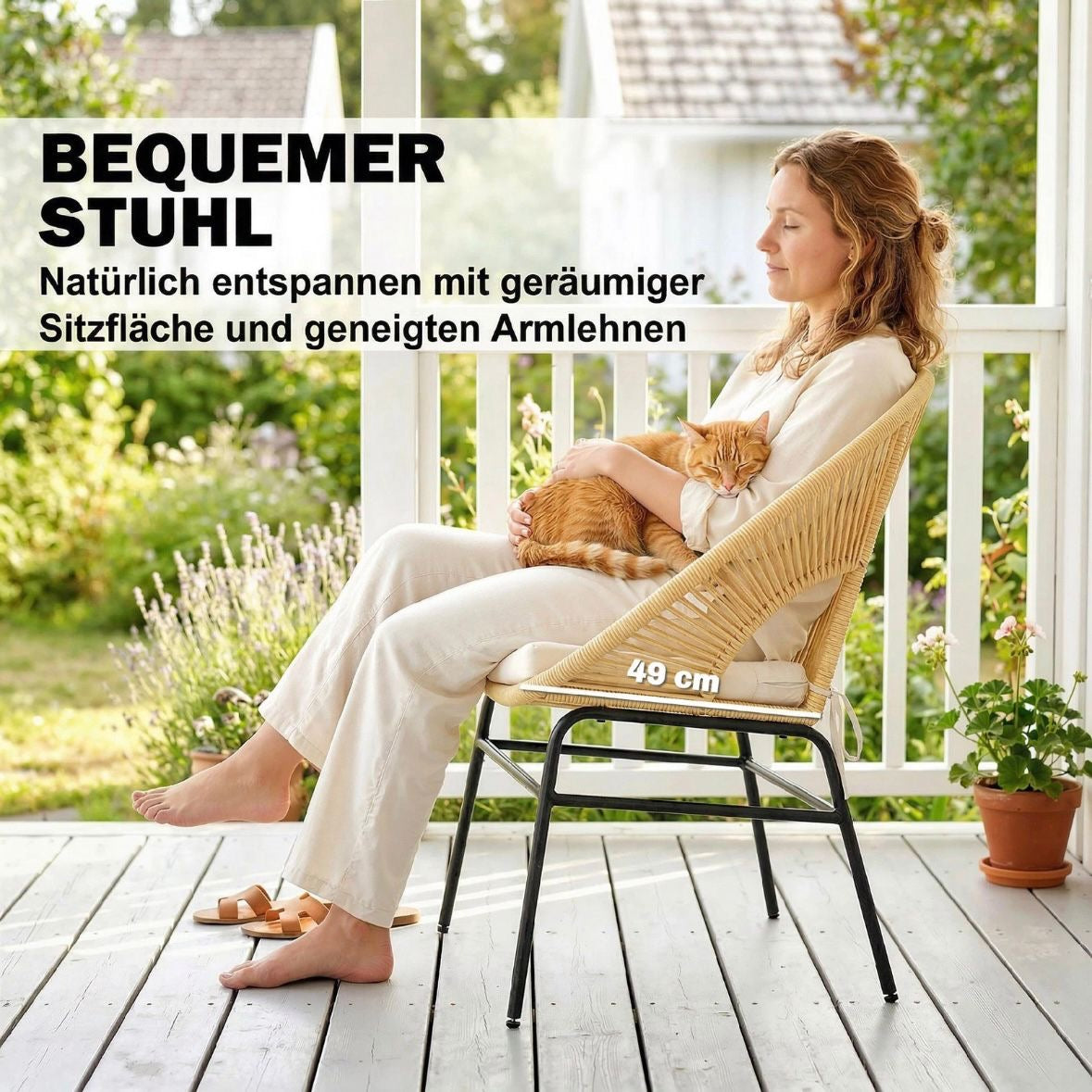 3tlg Rattan Bistroset Gartenmöbel Set 2 Gartenstühle Möbelset