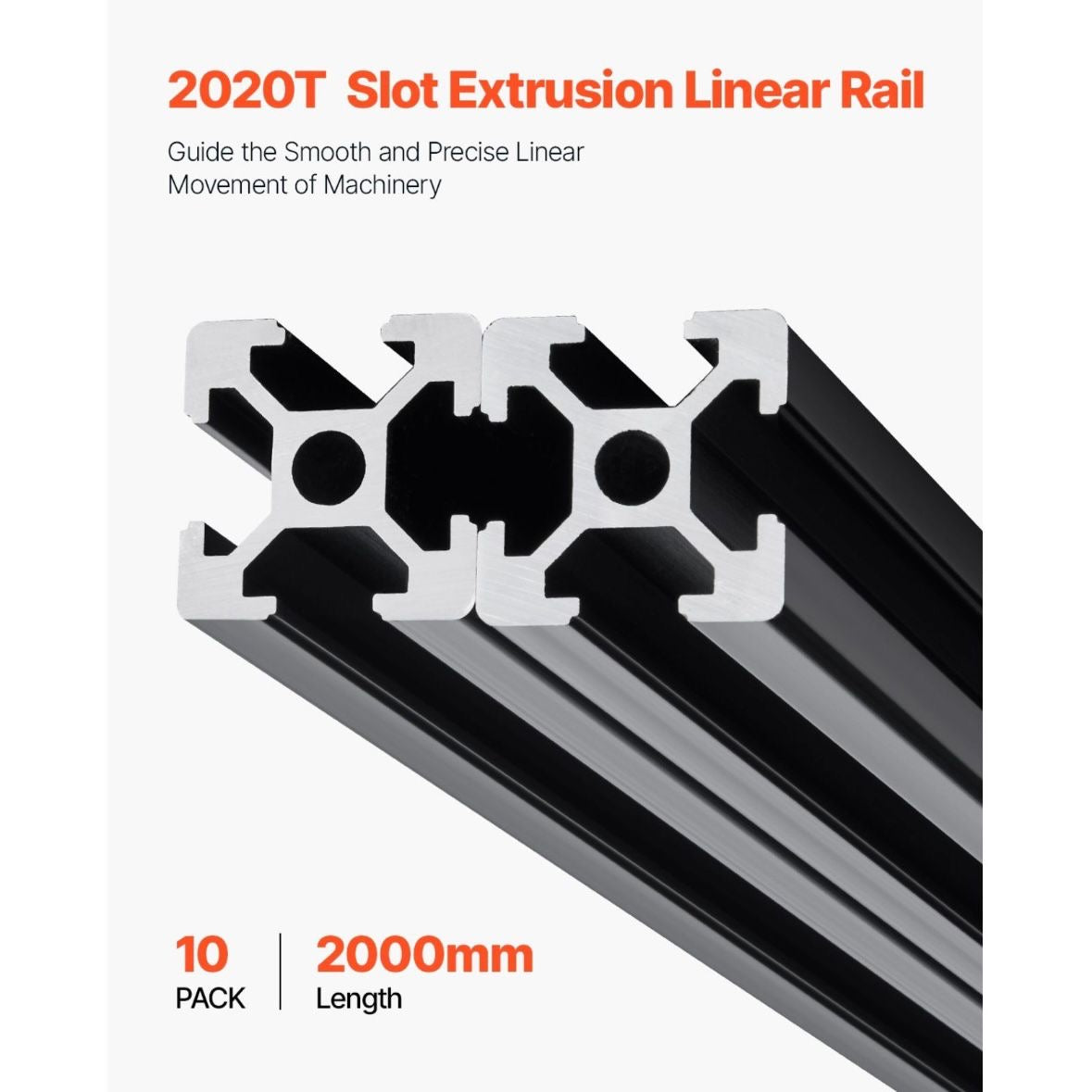 10x 2000mm Aluprofil Nutenprofil 2020 T-Nut