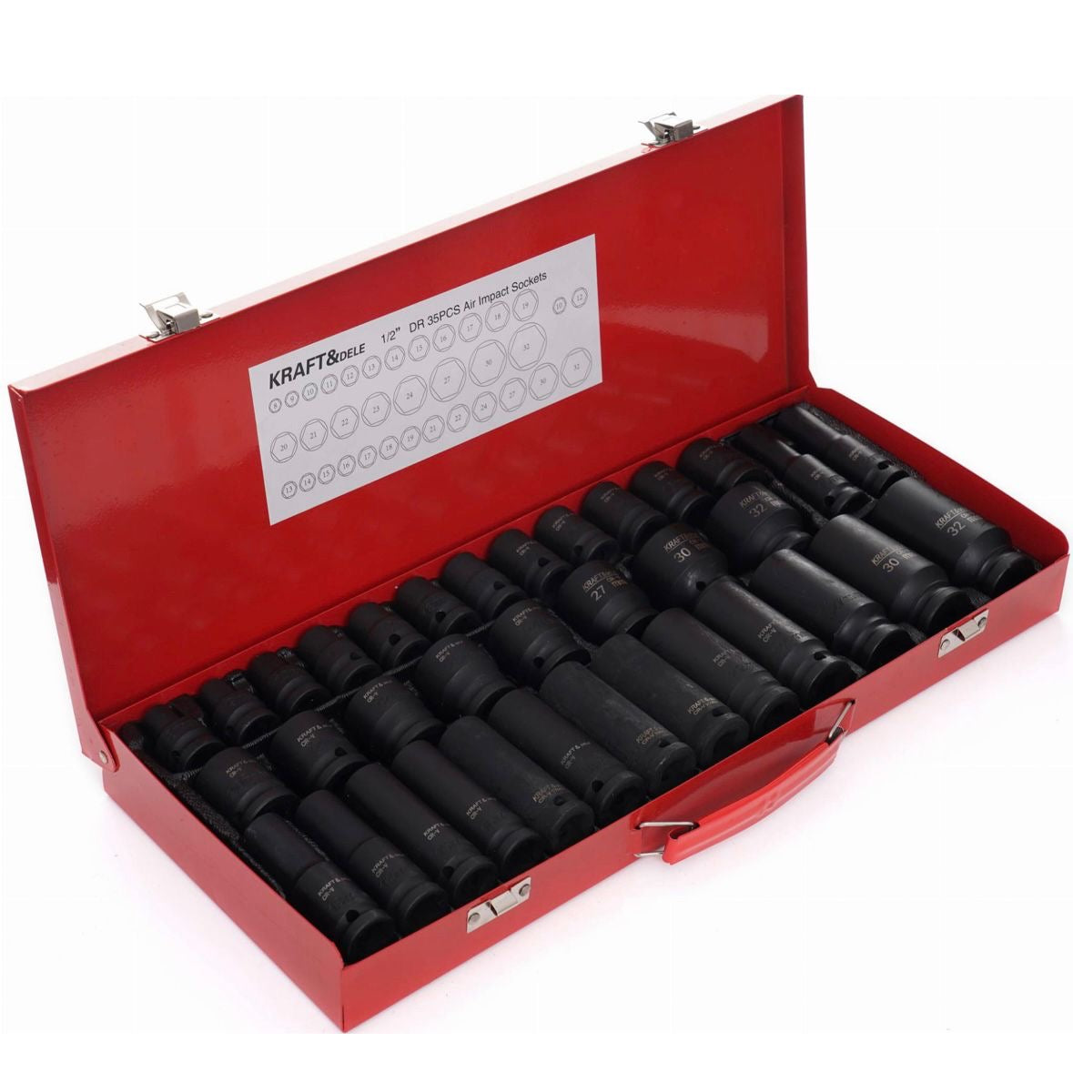 35tlg Schlagschrauber Nuss Set 1/2” Schrauber Schlagnüsse