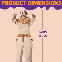 Halloween Animatronic Clown Deko Sitzend Dekoration