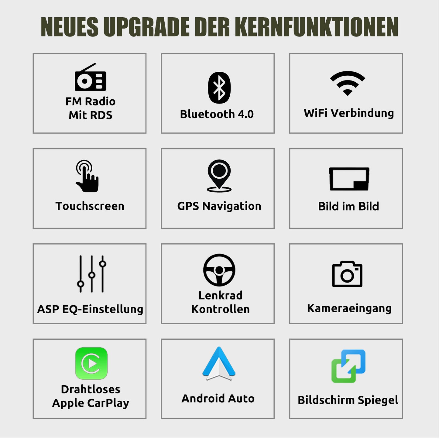 Autoradio 7 Zoll Android 14 CarPlay GPS Navi Touchscreen 2 +32GB 2DIN E90 E91