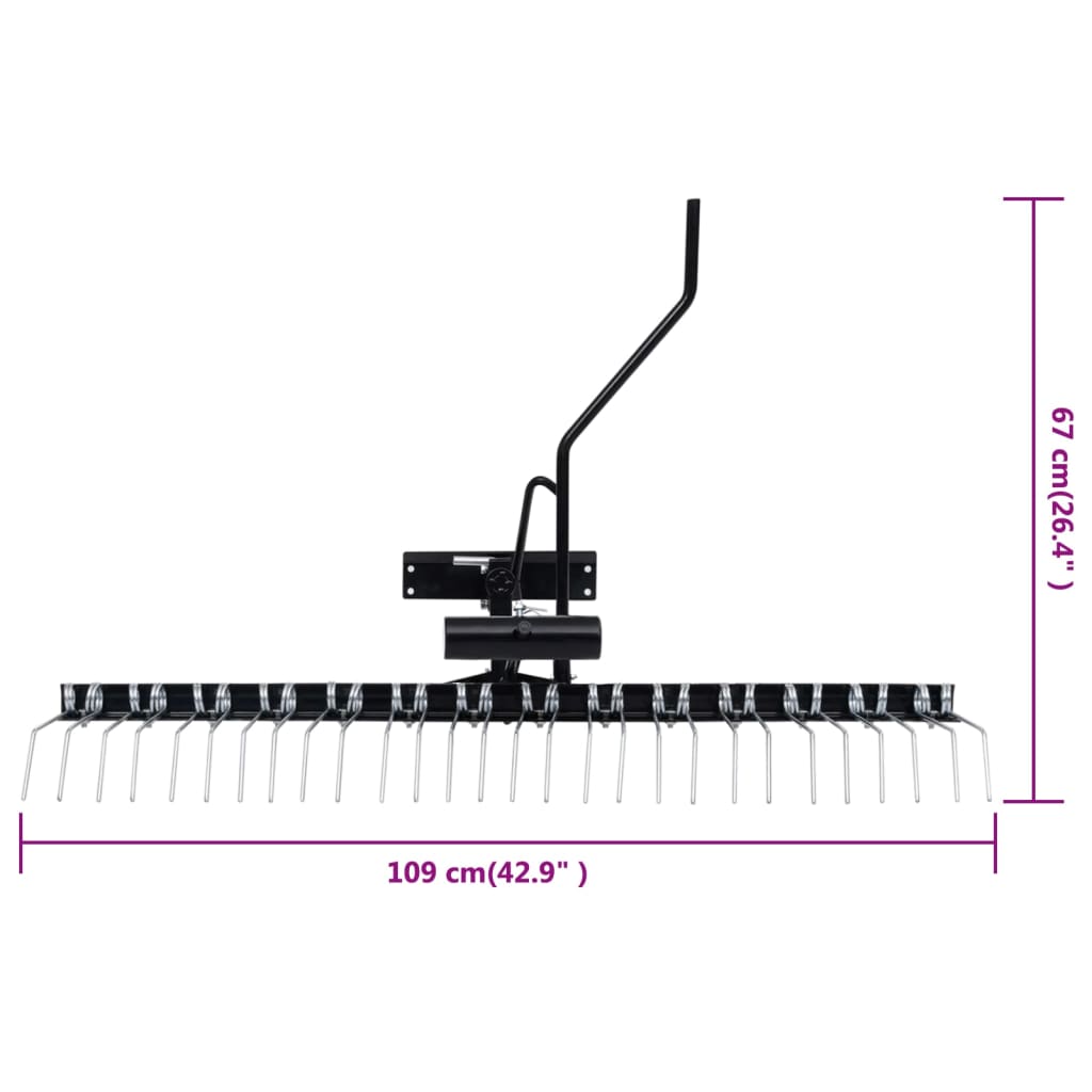 Vertikutierer Aufsitzmäher 109cm Rasenbelüfter Rasenpflege Garten