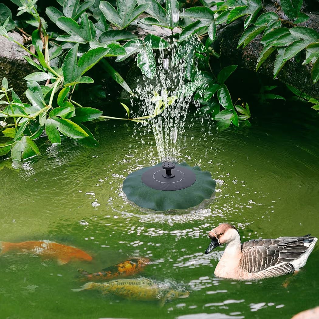 Solar Springbrunnen Lotusblatt Schwimmende Gartenpumpe