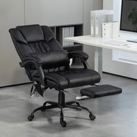 Vinsetto Bürostuhl Ergonomisch Massagefunktion Fußstütze Sessel