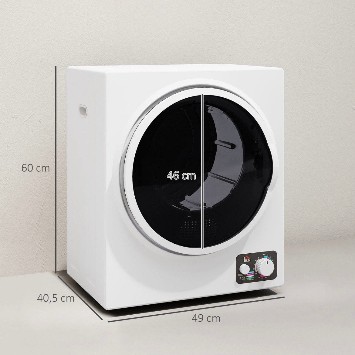 Mini Wäschetrockner 4kg 4 Programme 65°C 850W Wäsche Waschen