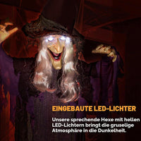 Halloween Hängende Animierte Sprechende Hexendeko Dekoration