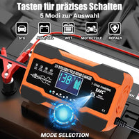 12V Autobatterie Ladegerät 12A Smart Schnellladegerät KFZ