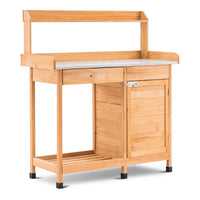 Pflanztisch Schublade Gärtnertisch Gartenschrank Tisch Schrank