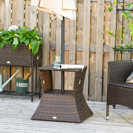 Gartentisch Beistelltisch Terrassentisch Sonnenschirmständer Gartenmöbel