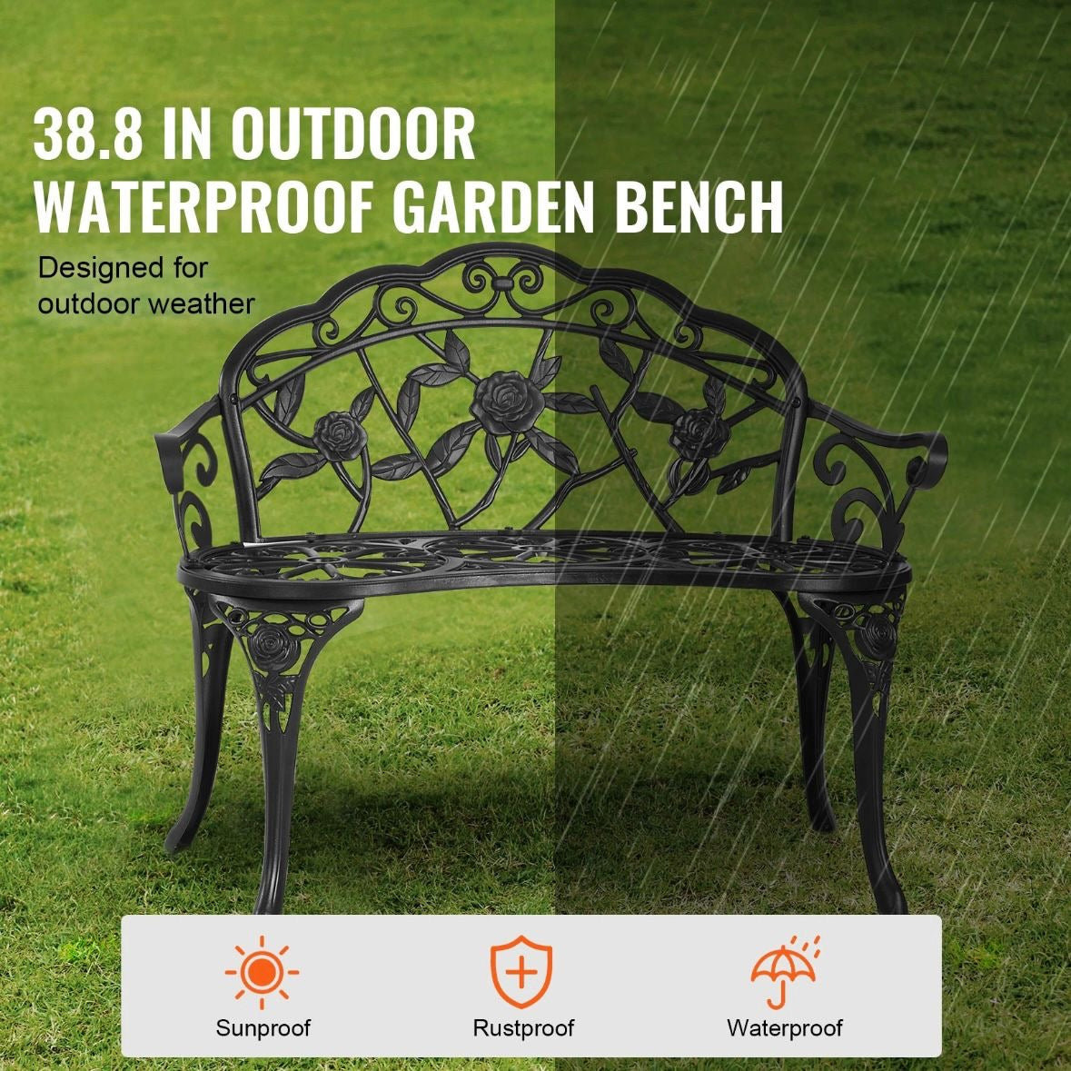 Gartenbank Parkbank Bank Terrasse Sitzbank 3 Sitzer