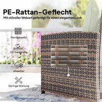 Gartenmöbelset Sitzgruppe 2er Sofa 2 Sessel Beistelltisch