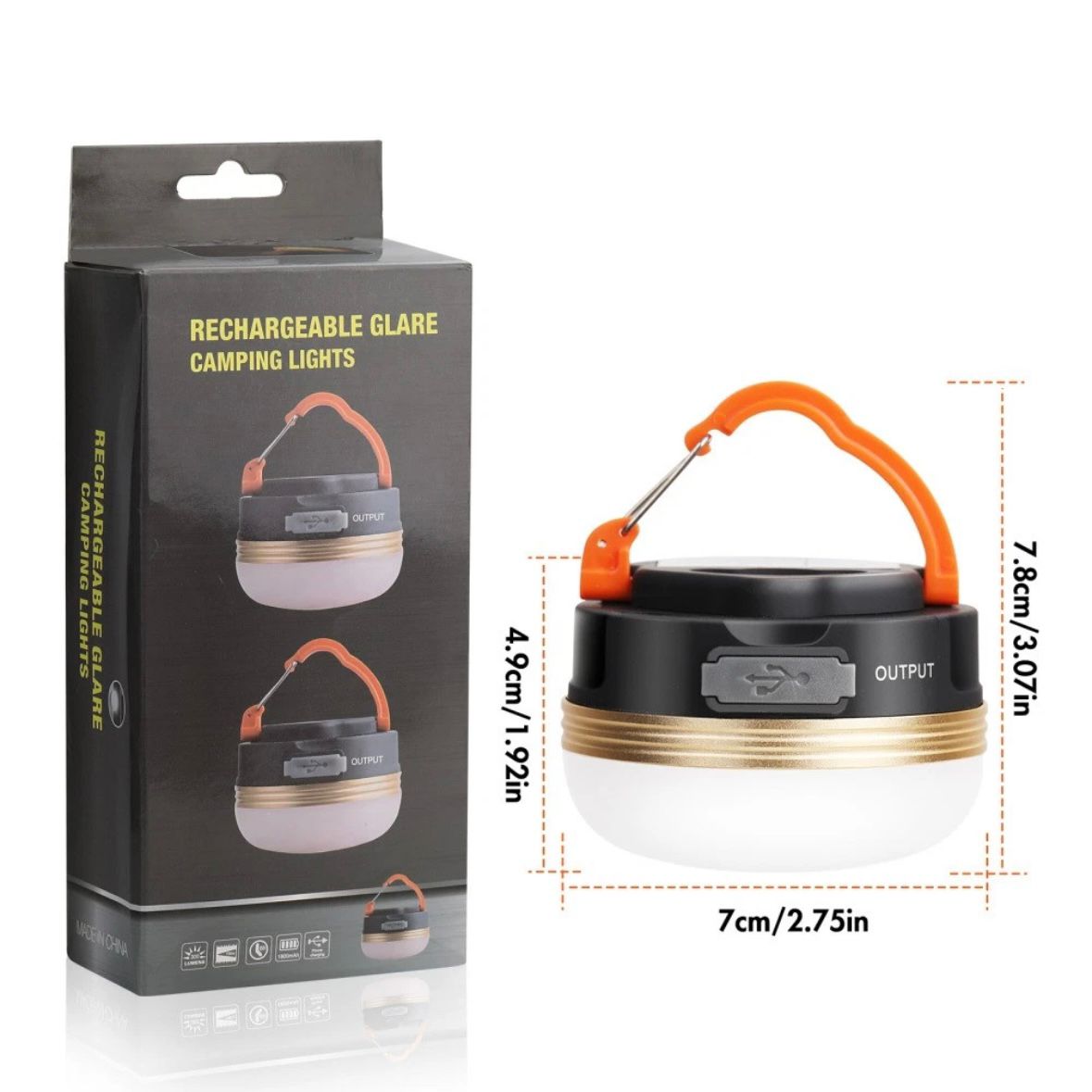 2x LED Campingleuchte Outdoor Camping Lampe USB