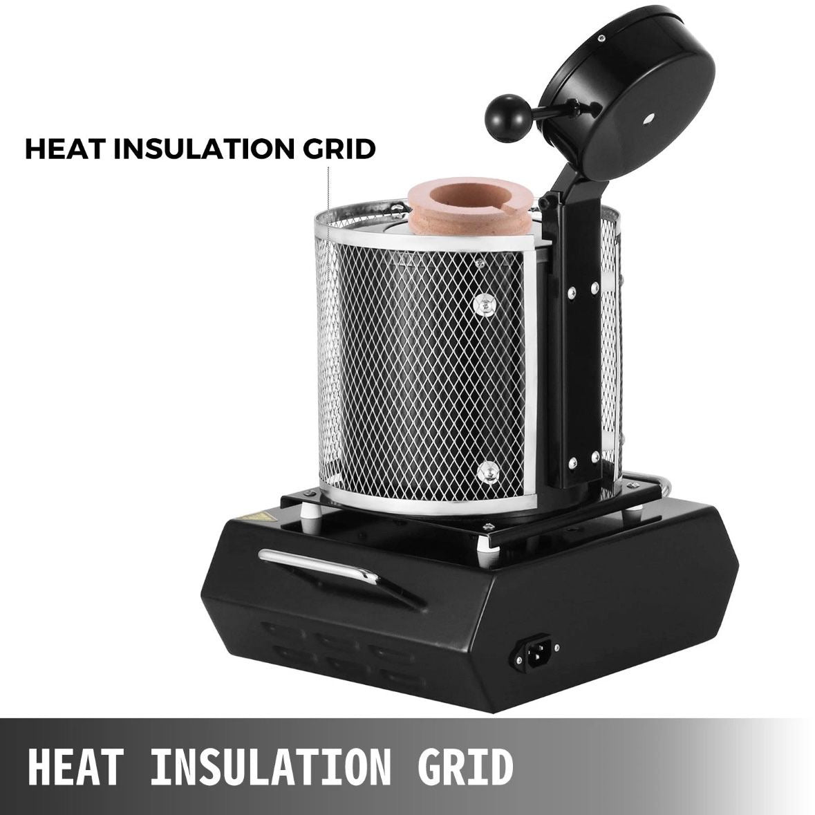 Elektrischer Goldschmelzofen 3kg Keramiktiegel 1350W Schmelzofen Schmelzen