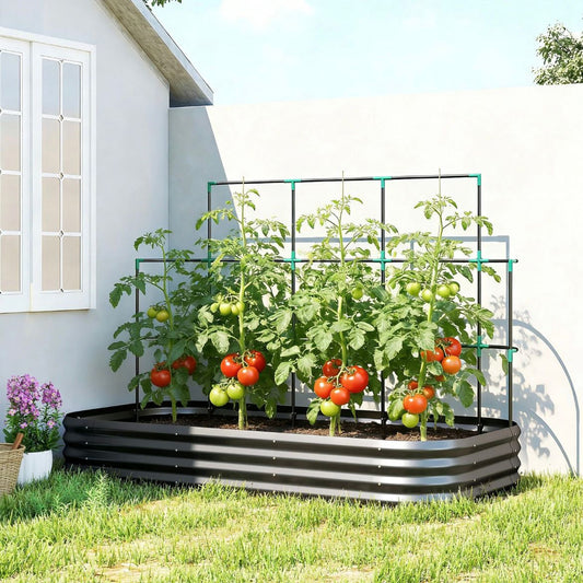Hochbeet Rankgitter Pflanzkasten Handschuhe Gartenpflege Pflanzenbeet