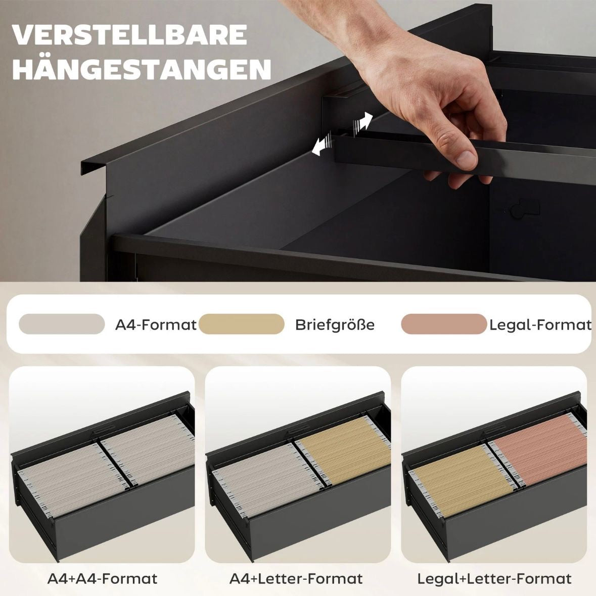Rollcontainer 2 Schubladen Aktenschrank Schrank Büroschrank