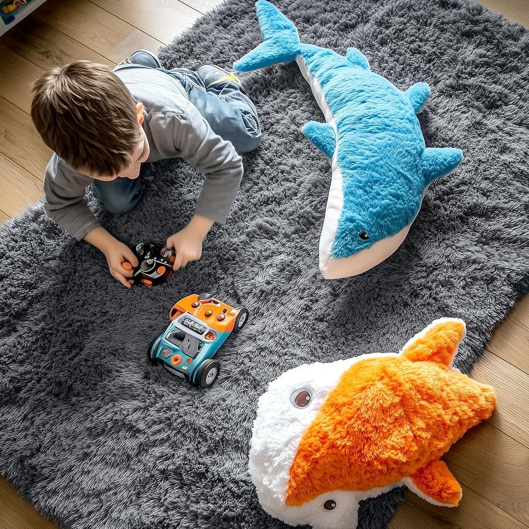Teppich 160x220cm Hochflor weich rutschfest Wohnzimmer Schlafzimmer