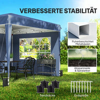 Pavillon 3x3m Pop-up Zelt Faltpavillon Pavillon Überdachung