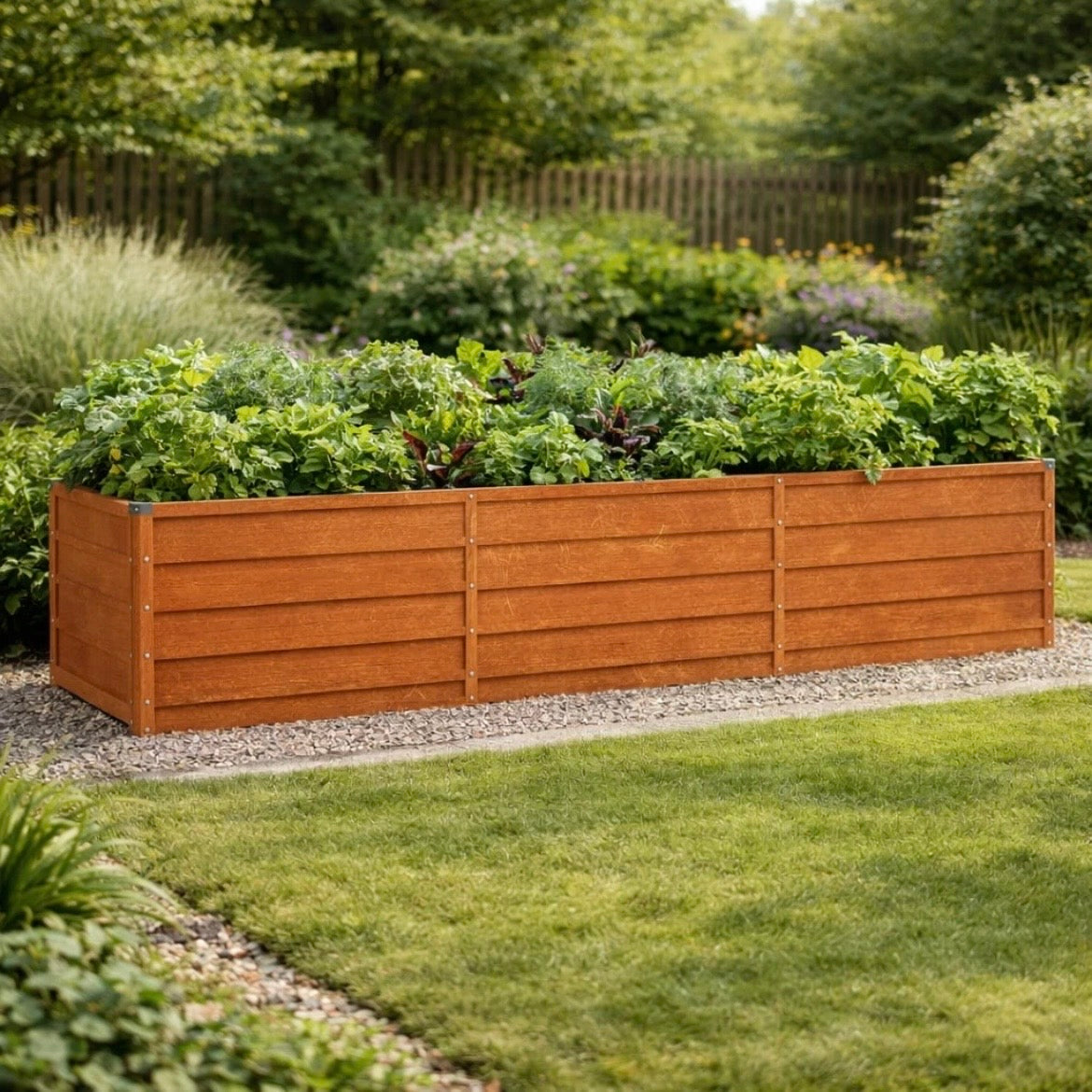 Hochbeet Cortenstahl Pflanzbeet Pflanzkasten 240x80x45cm