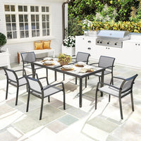 Sitzgruppe 7tlg Essgruppe 6 Personen Esstisch Gartenmöbel