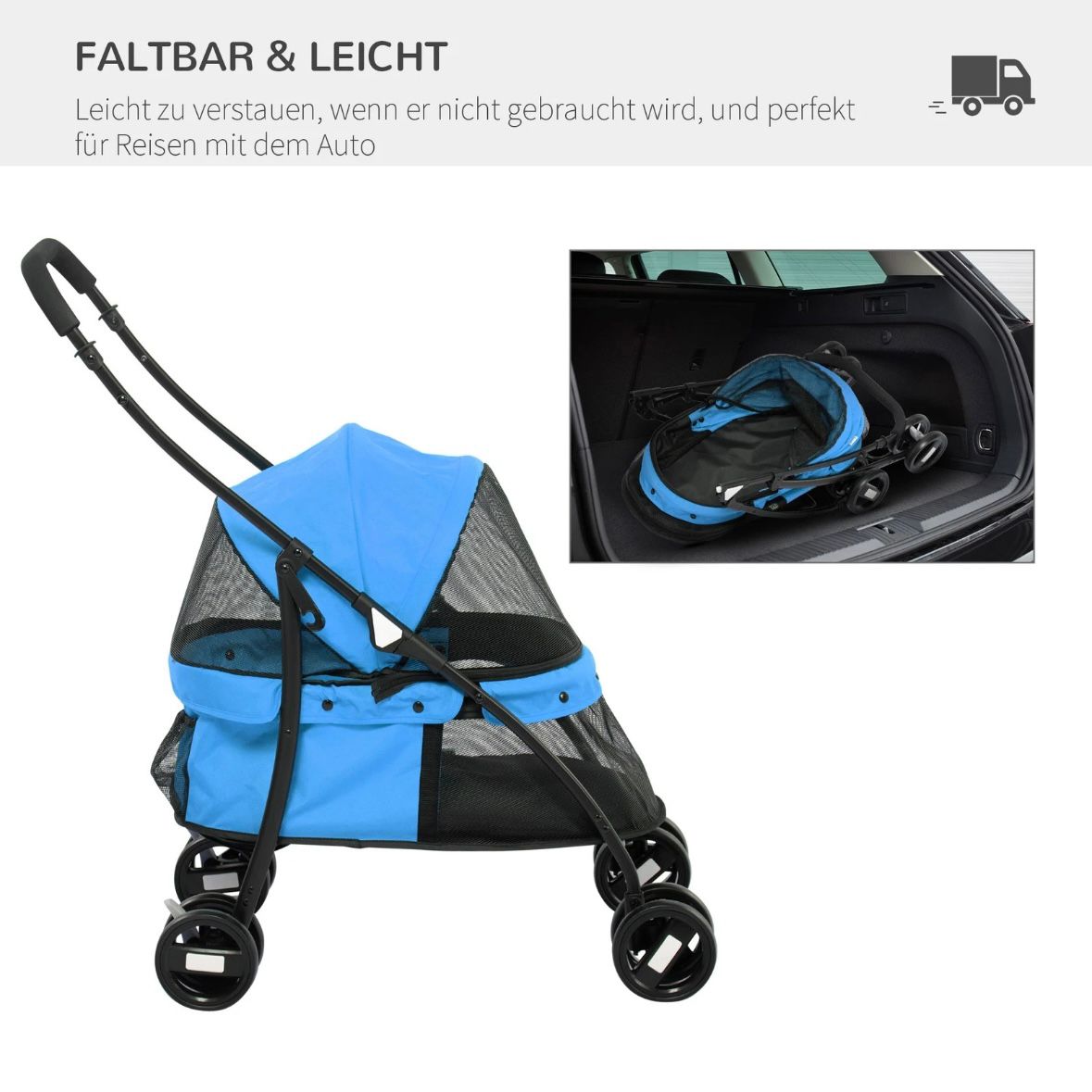 Hundebuggy Klappbar Haustierwagen Buggy