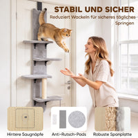 Katzenkletterwand Wandkratzbaum Sisal Kratzstamm Katzentreppe
