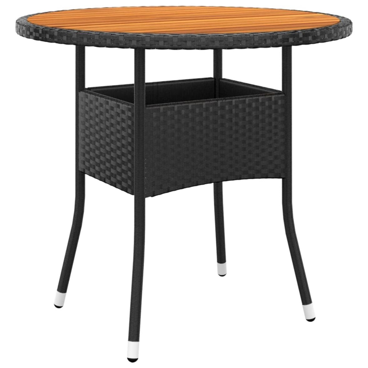 Akazie Massivholz Gartentisch Ø80x75cm Tisch Gartenmöbel Möbel