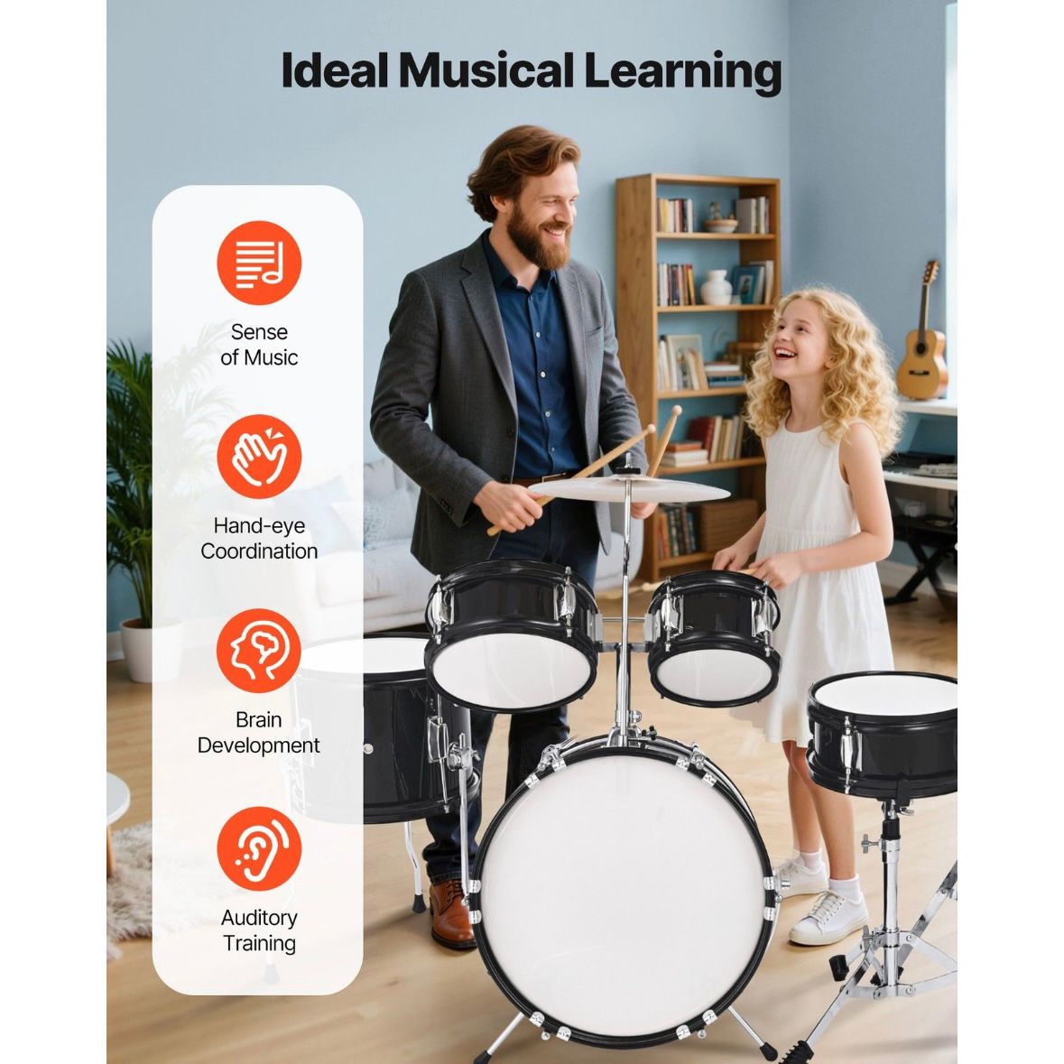 5tlg Schlagzeug Set Drum Kit Kinder
Bassdrum