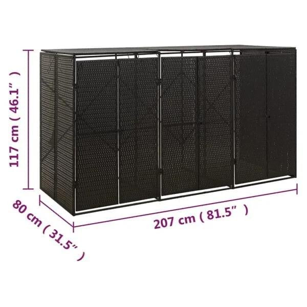 2x Mülltonnenbox 3x Mülltonnen Tonnen Müllboxen Tonnenbox