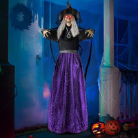Halloween Sprechende Animierte LED Hexe Dekoration