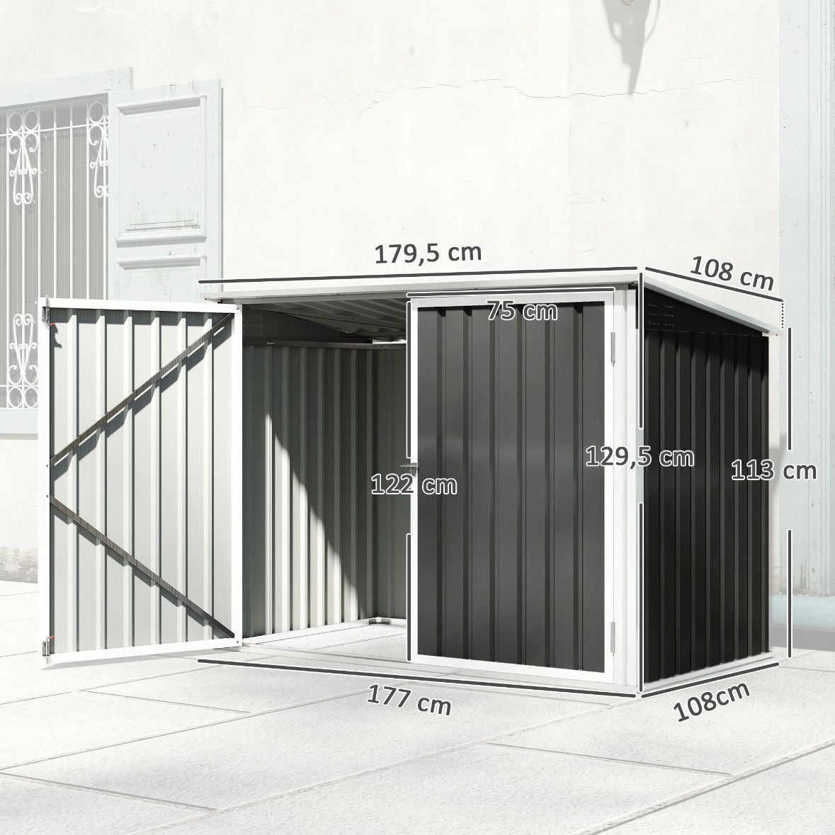 Mülltonnenbox 2x Mülltonnen Gartenbox Müllbox Tonnen Garten