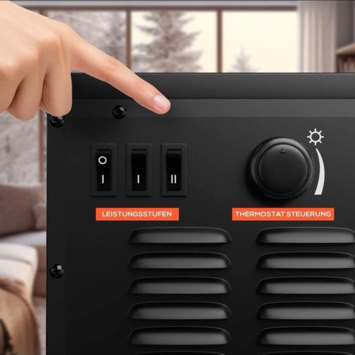 Elektrokamin Kaminofen Heizgerät Modern 2kW