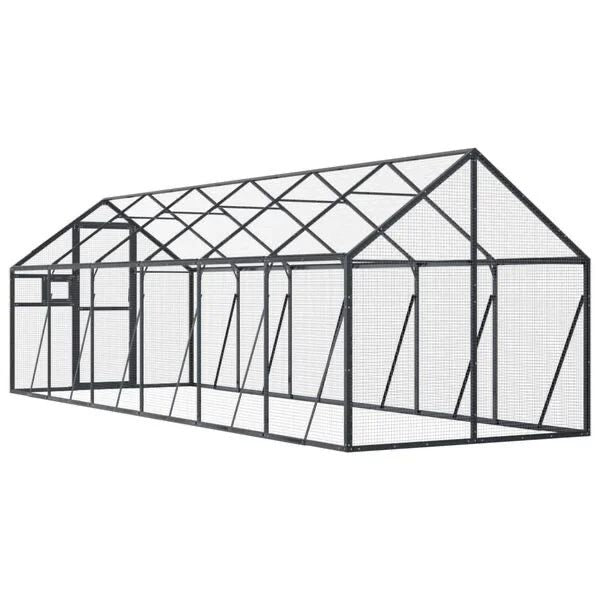 Voliere 6x1,79m Vogelhaus zu Vogelvoliere Gehege Stall Garten