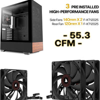 H3 ATX Gaming PC Gehäuse Temperglas Computer