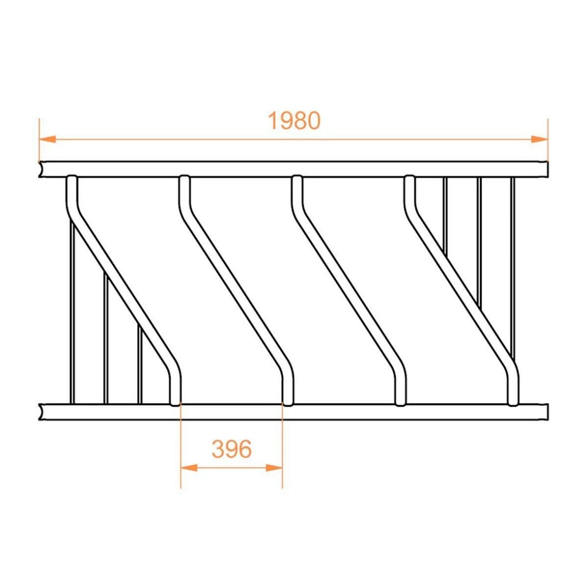 Futterraufe Schrägfressgitter 2x2m 12 Plätze Heuraufe Raufe
