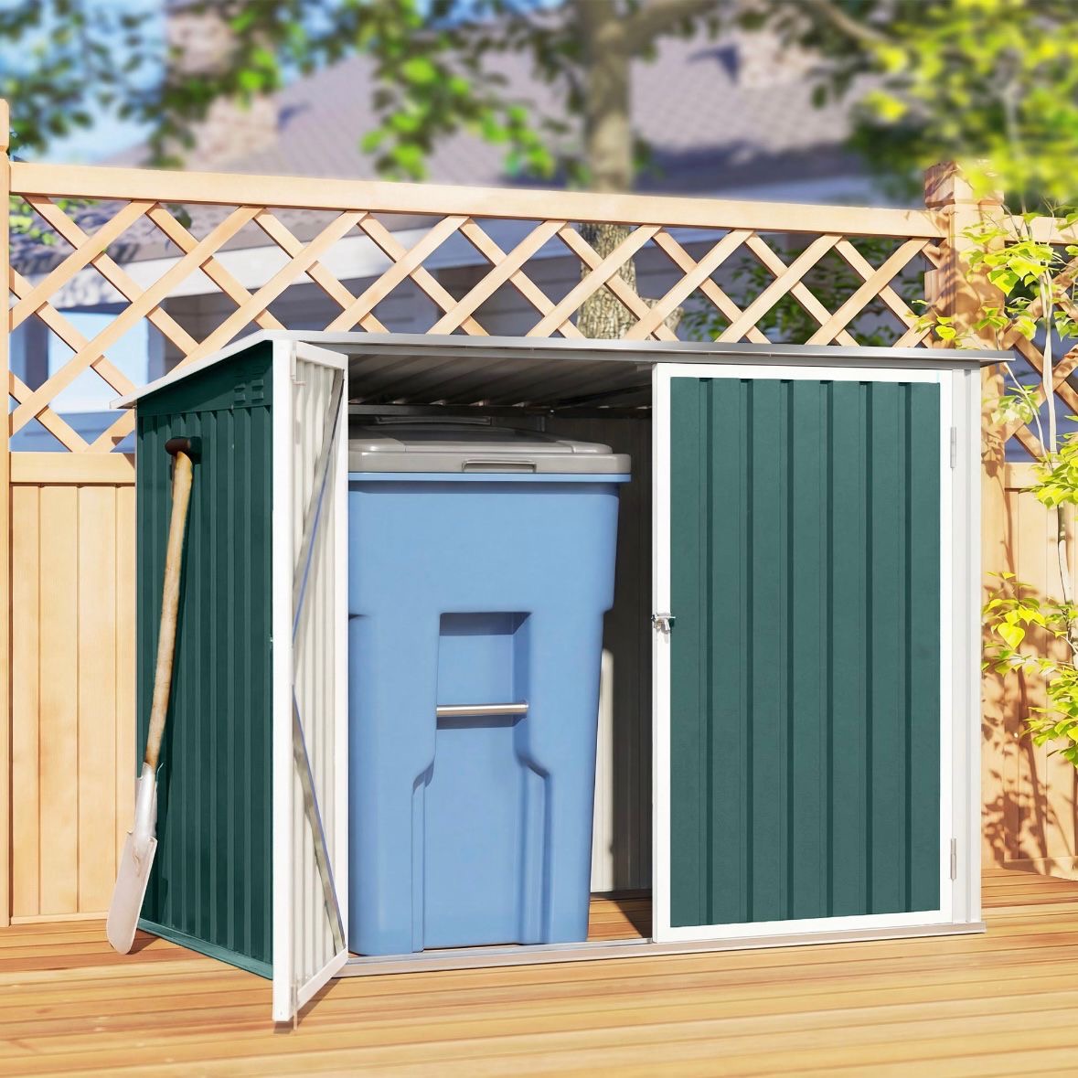 Mülltonnenbox 2x Mülltonnen Gartenbox Müllbox Tonnen Garten