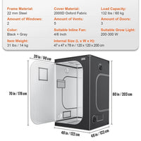 Growbox Gewächshaus Growtent Growschrank Indoor Zuchtzelt