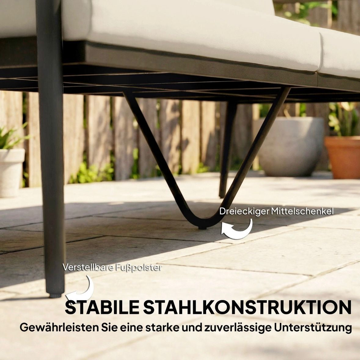 Gartensofa 3 Sitzer Rattan Loungesofa mit Kissen