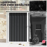 Mülltonnenbox 2x Mülltonnen Gartenbox Müllbox Tonnen Garten
