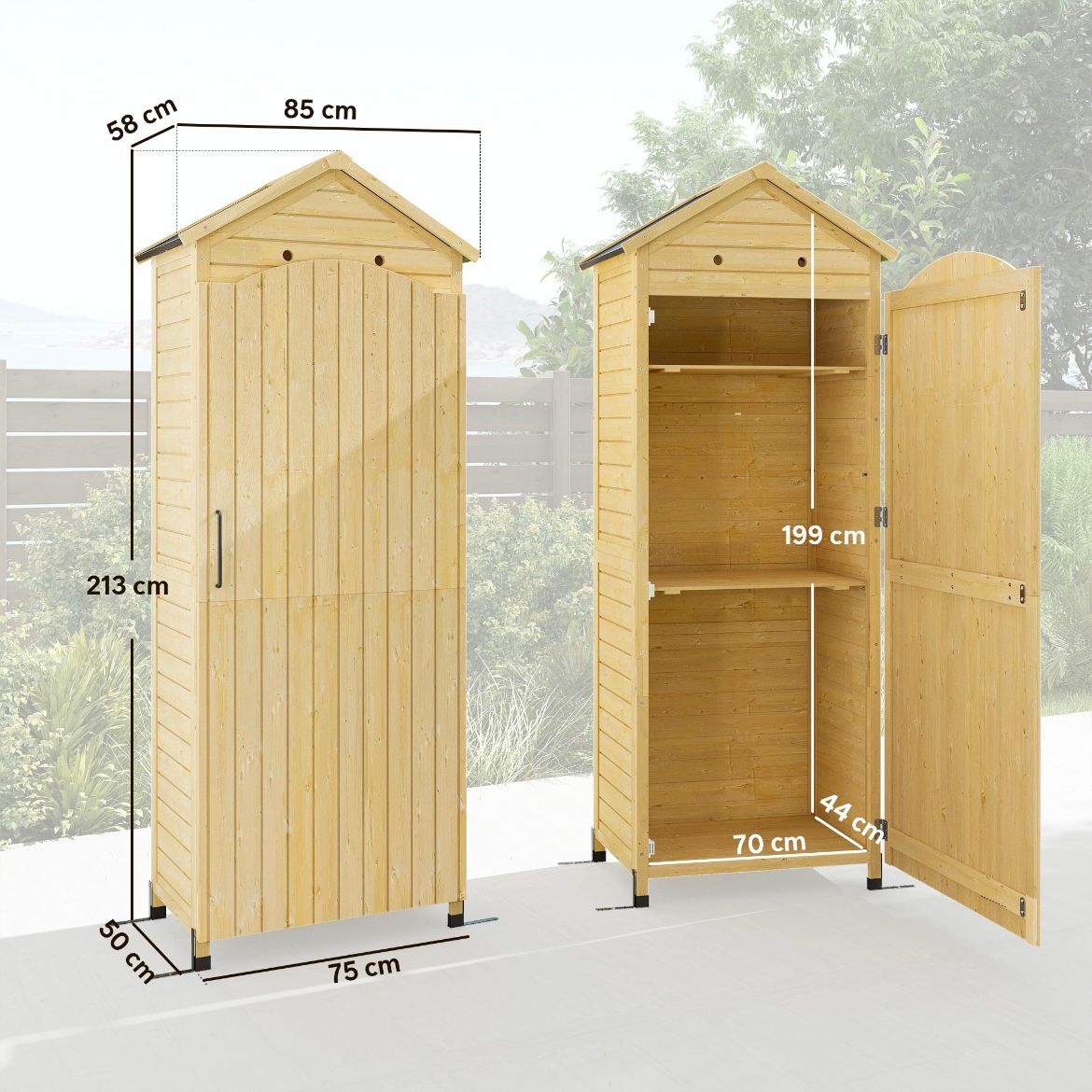 Gartenschrank Aufbewahrung Geräteschuppen Verstellbar Ablage
Garten