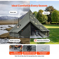 Canvas-Glockenzelt Campingzelt Zelt Outdoor Camping