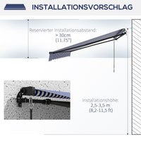 Gelenkarmmarkise Markise Handkurbel 400x300cm Sonnenmarkise
