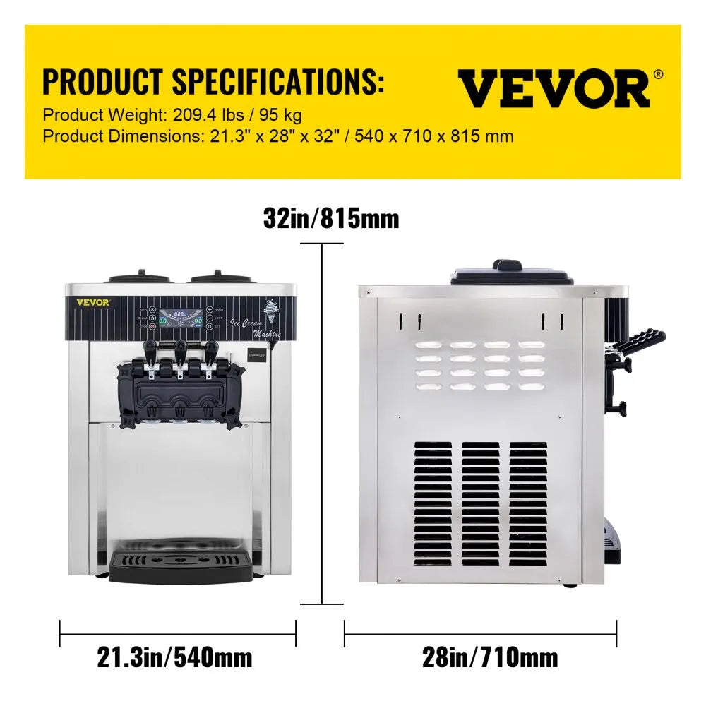 Speiseeisbereiter Eismaschine 2200W Eisbereiter