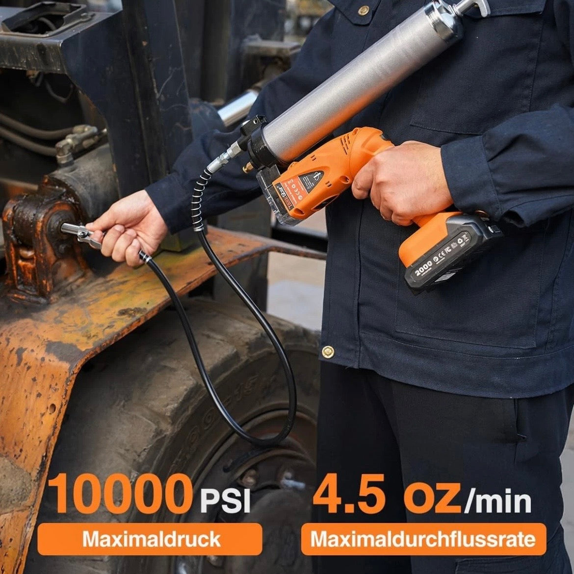 2in1 Akku Fettpresse Werkstattpresse Elektrisch Presse Werkstatt