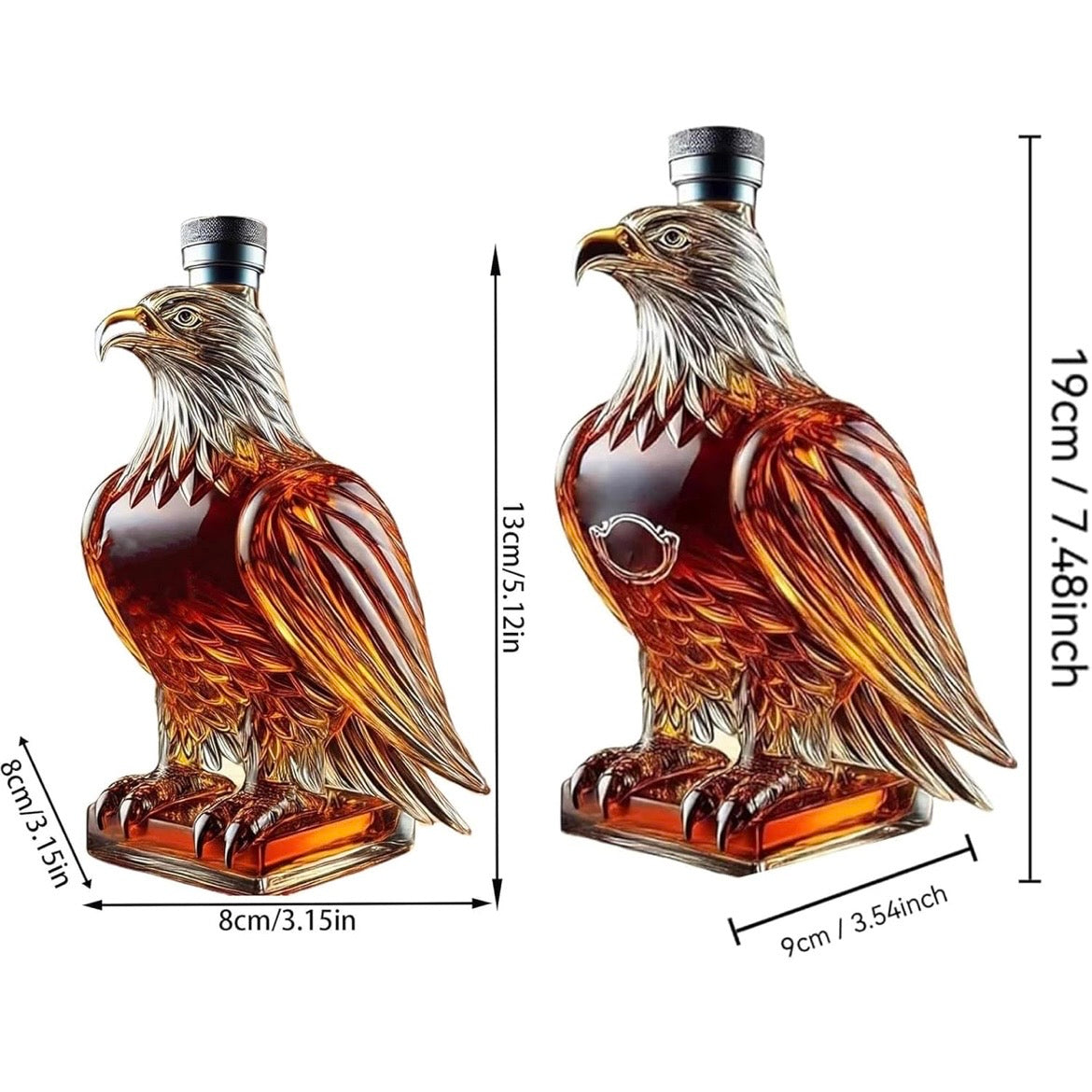 Whiskey Glas 19cm Karaffe Adler Deko
Flasche Dekoration